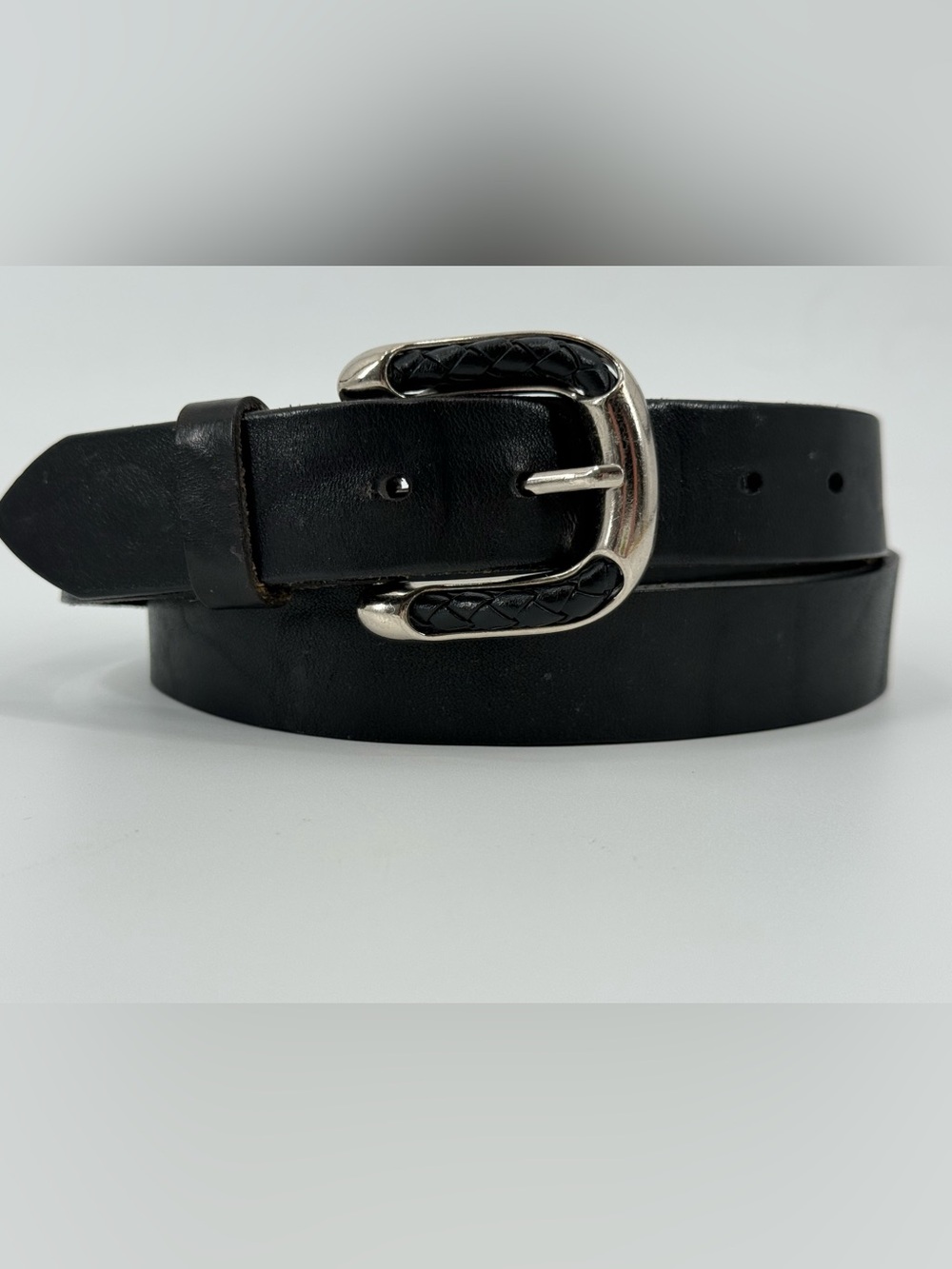 Vintage 90s Arizona Black Leather Belt L/XL